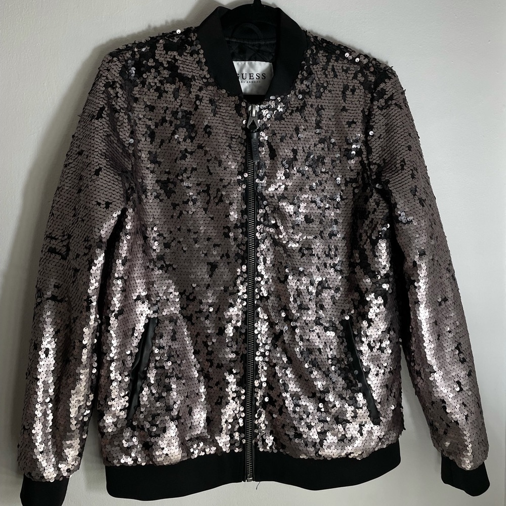 GUESS- Sequin Bomber Jacket